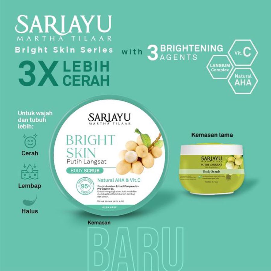 Sariayu Bright Skin Putih Langsat Body Scrub 175gram