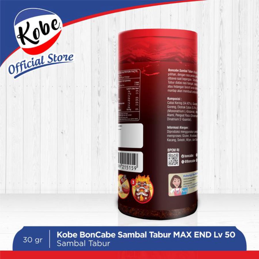 Kobe Boncabe Sambal Tabur Max End Level 50 30gram