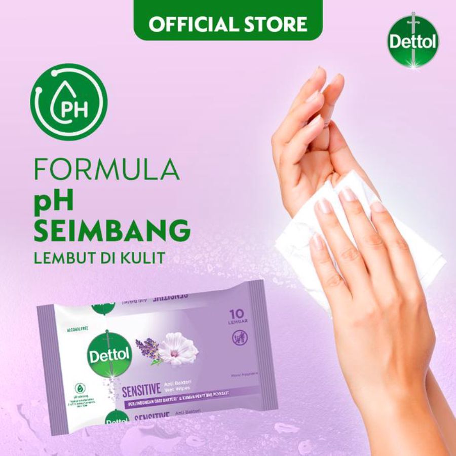 Dettol Sensitive Wet Wipes 10sheets