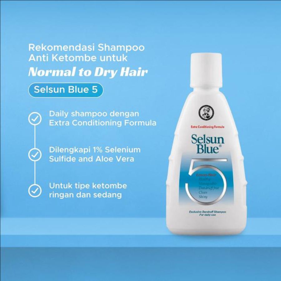 Selsun Shampoo Blue 5 Anti Dandruff/Shampoo Anti Ketombe 120ml