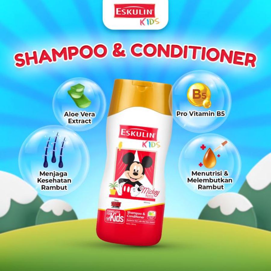 Eskulin Kids Shampoo & Conditioner Mickey 200ml