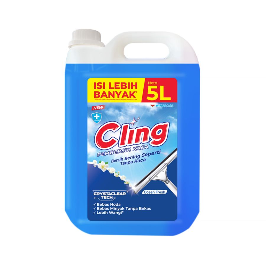 Cling Ocean Fresh Pembersih Kaca 5000ml