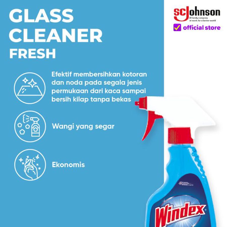Windex Fresh Pembersih Kaca 500ml