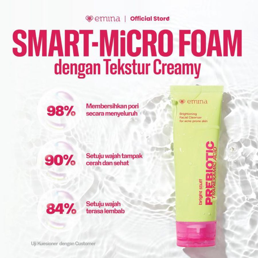 Emina Bright Stuff Prebiotic Tranexamic Acid for Acne Facial Cleanser 50ml