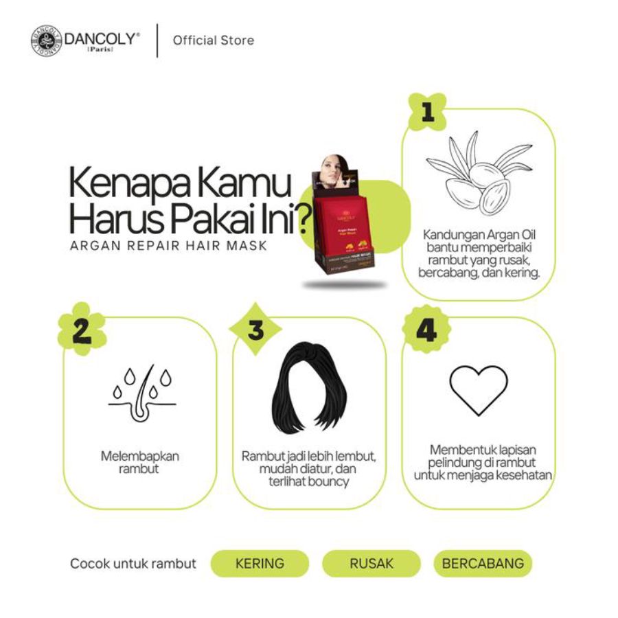 Dancoly Argan Repair Hairmask Sachet 25gram