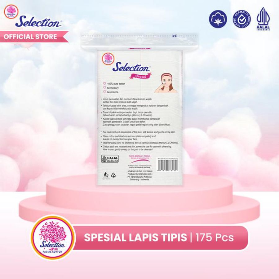 Selection Spesial Lapis Tipis Facial Cotton 175pcs