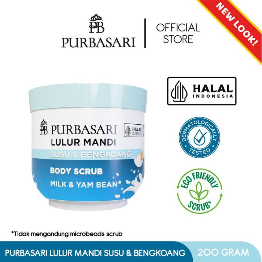 Purbasari Lulur Mandi Susu & Bengkoang Body Scrub 200gram