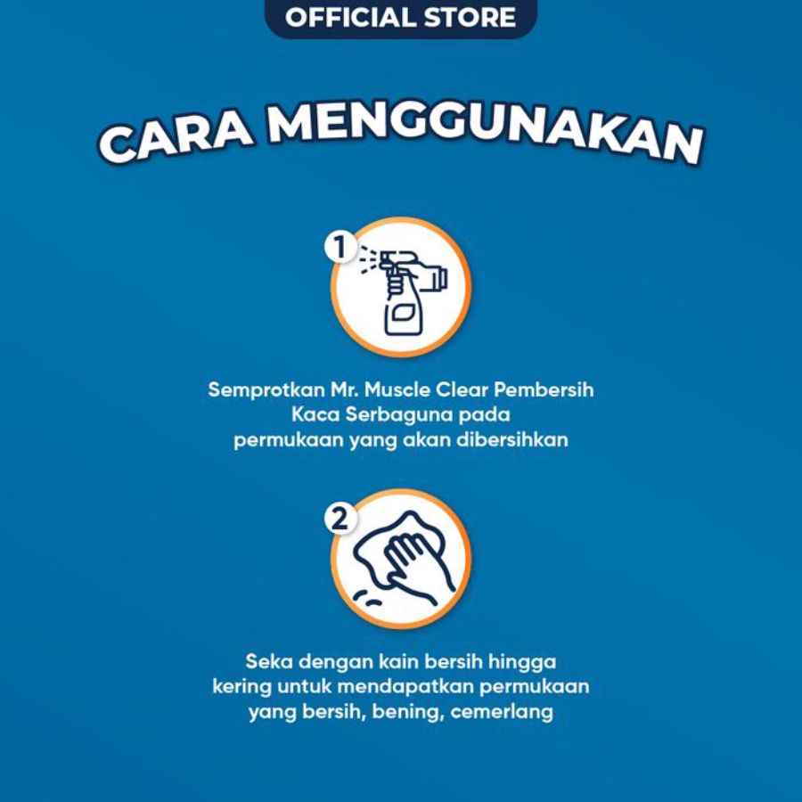 Mr Muscle Clear Original Pembersih Kaca Pouch 400ml