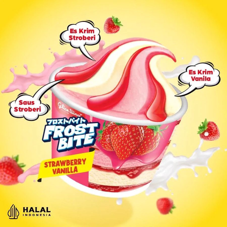 Glico Wings Frostbite Strawberry Vanilla Cup 90ml
