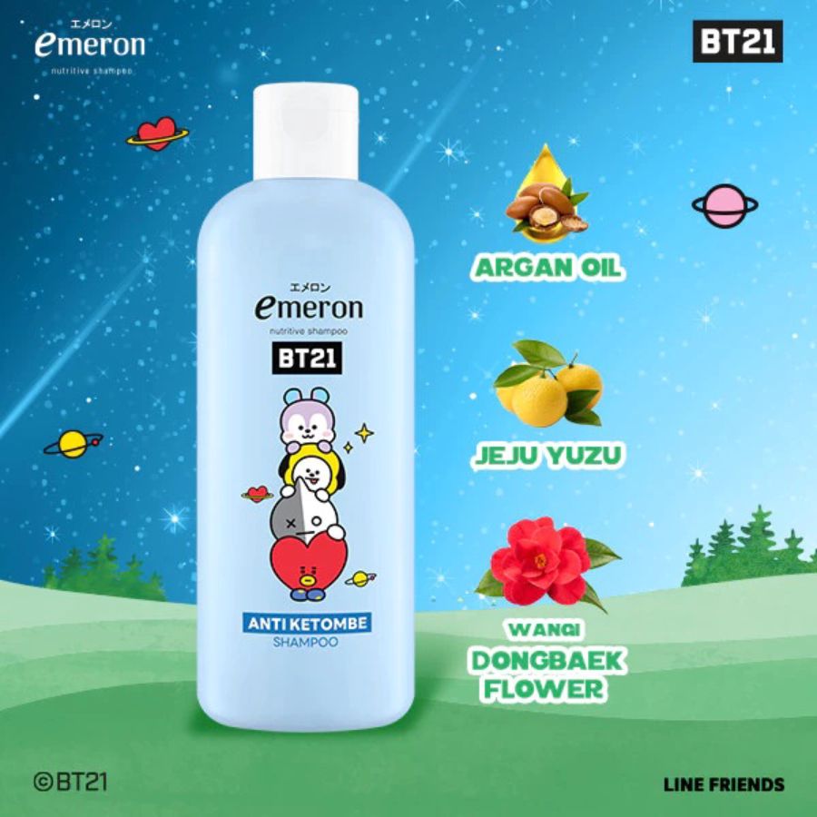 Emeron Shampoo BT21 Anti Ketombe 340 ml 1pcs