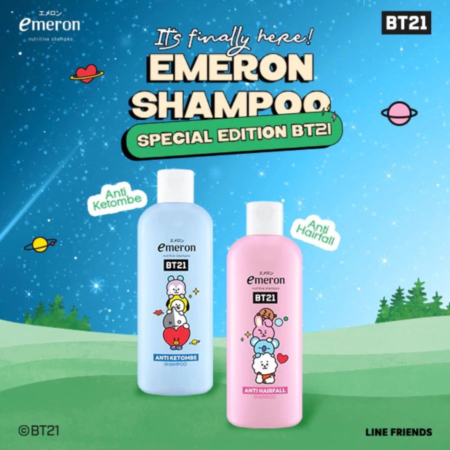 Emeron Shampoo BT21 Anti Ketombe 340 ml 1pcs