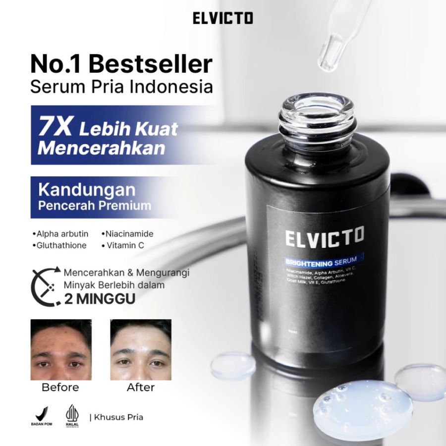Elvicto Brightening Serum Wajah Pria 30ml