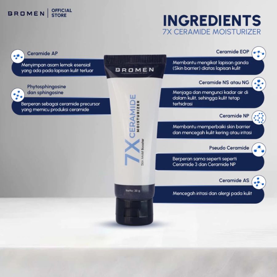 Bromen 7x Ceramide Moisturizer Pria 30gram