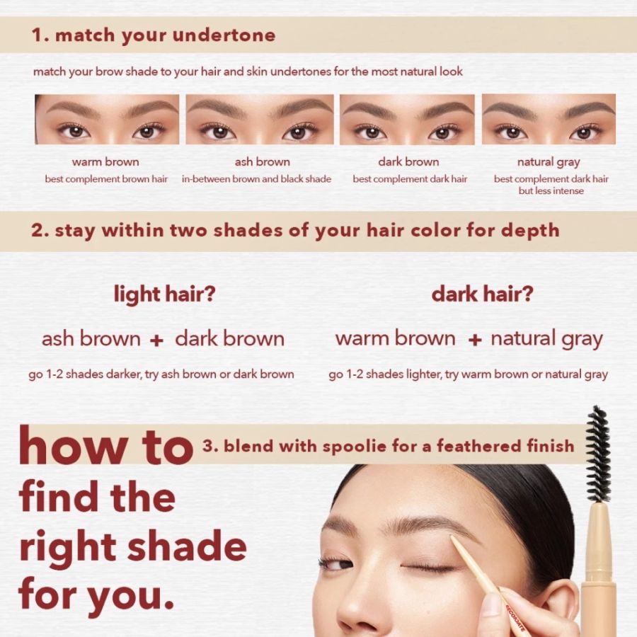 SECONDATE Brow People Ash Brown Eyebrow Pencil