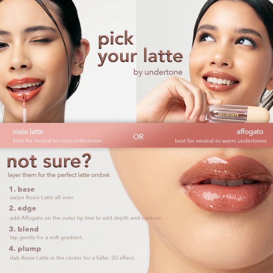 SECONDATE Milky Rosie Latte Lip Plump 2ml