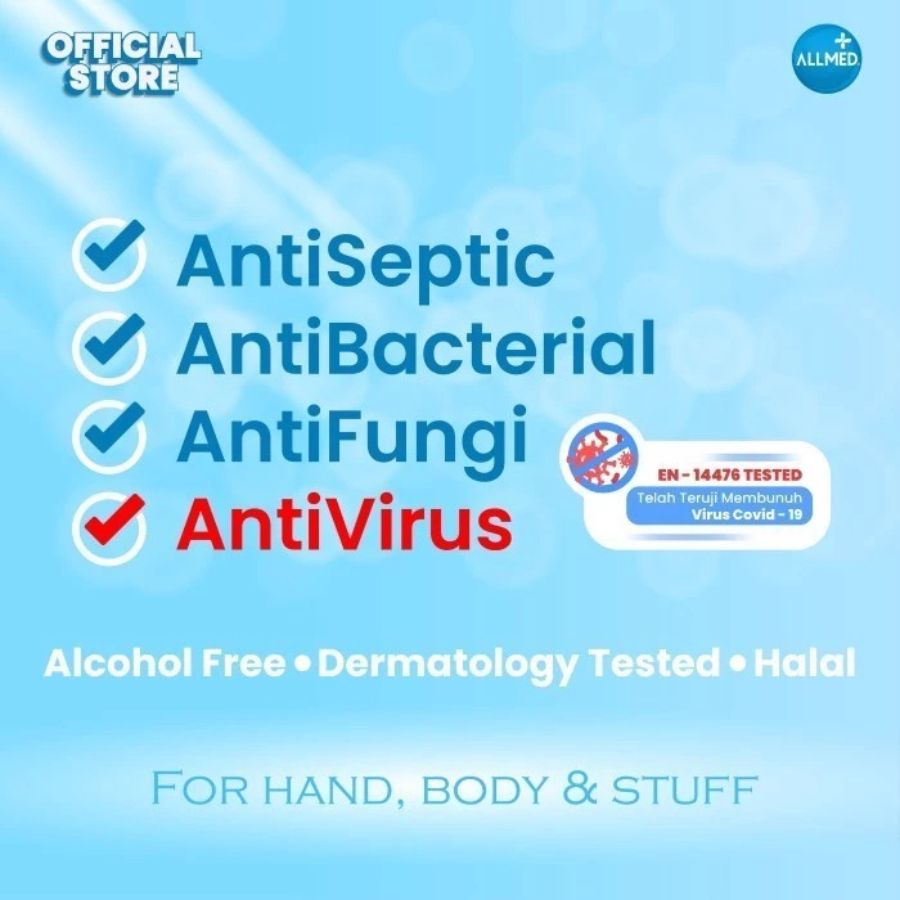Allmed Antiseptic & Antibacterial Wet Wipes 50sheets