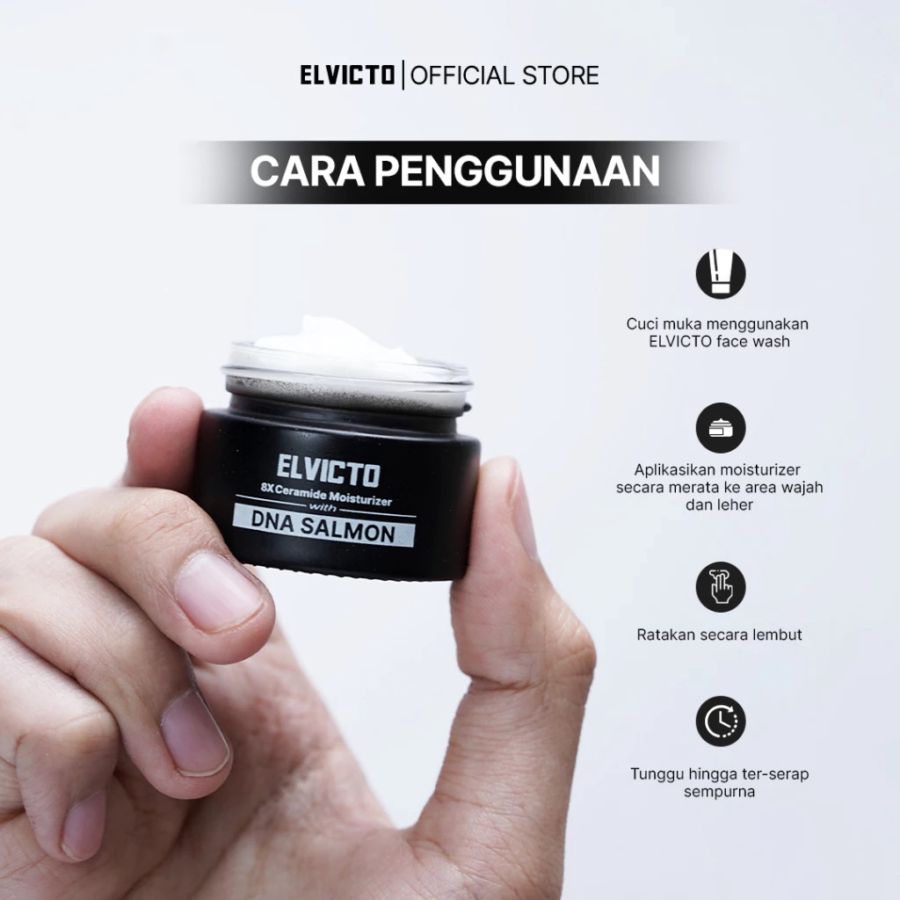 Elvicto 8X Ceramide With DNA Salmon Moisturizer Pria 15ml