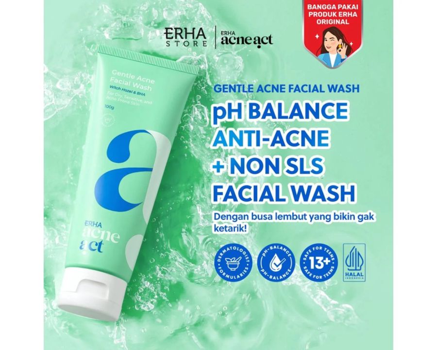 Erha Acneact Wh Gentle Acne Facial Wash 100gram