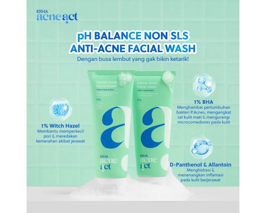 Erha Acneact Wh Gentle Acne Facial Wash 100gram
