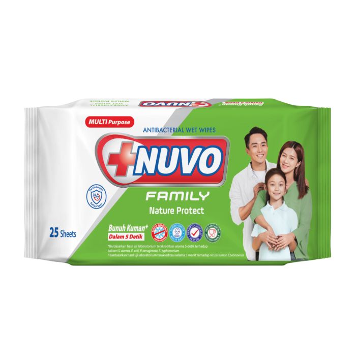 Nuvo Family Nature Protect Wet Wipes 25 Sheets