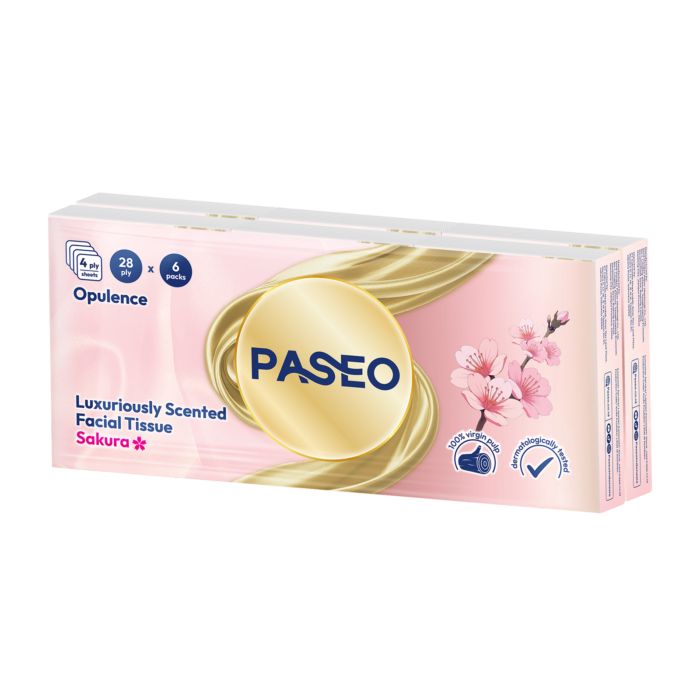Paseo Opulence Luxuriously Scented Facial Tissue Hanky Sakura 4 Ply