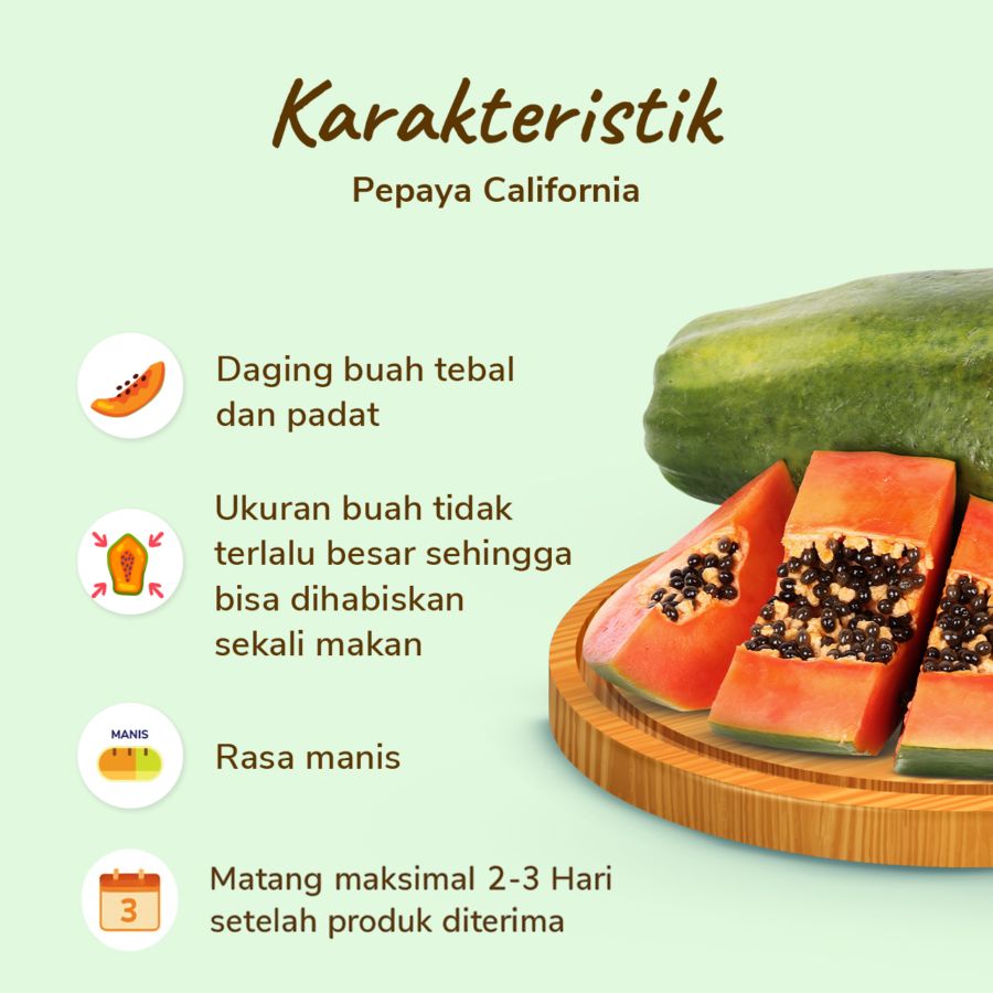 Pepaya California Astro Farm 1 pcs 1-1.4 kg