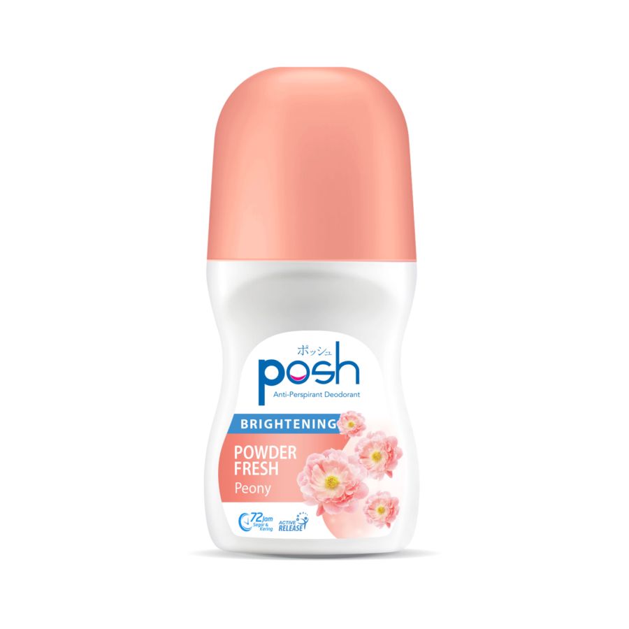 Posh Brightening Powder Fresh Peony Roll On Deodorat 50ml 1pcs