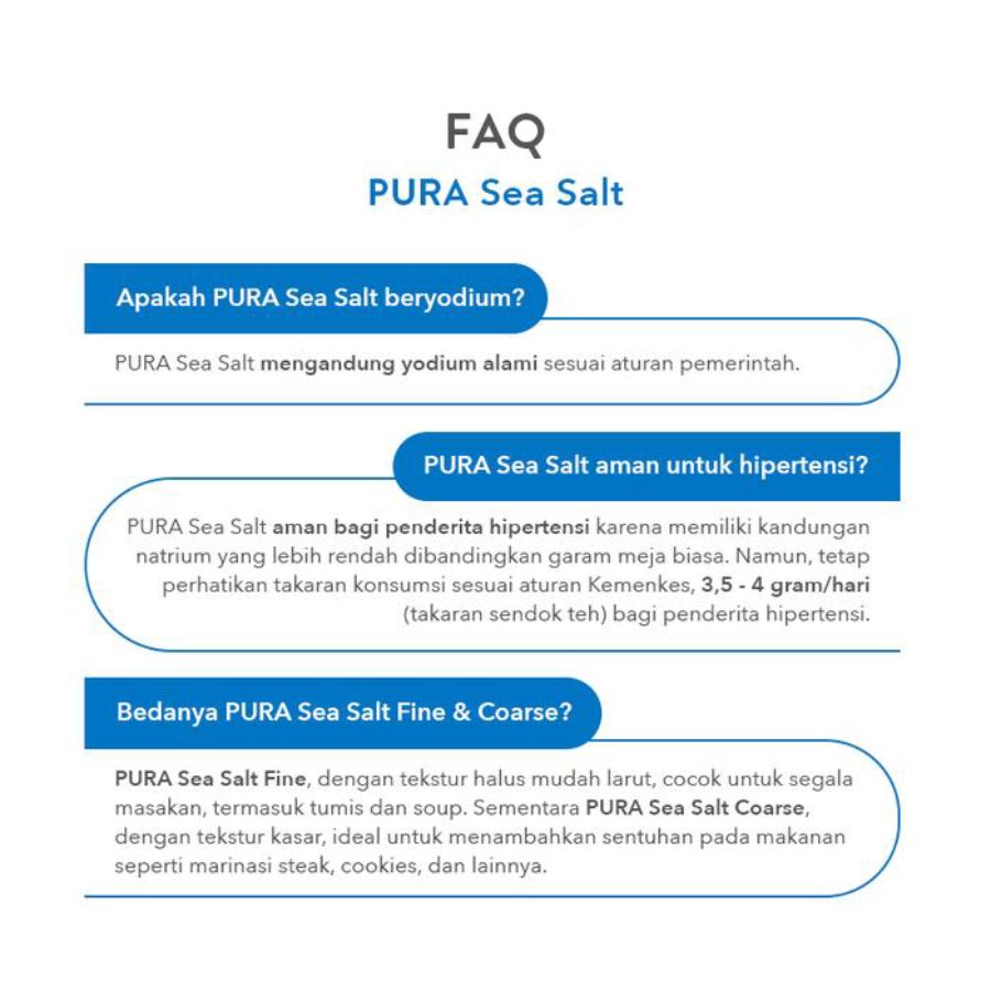 Pura Sea Salt Fine 300gram