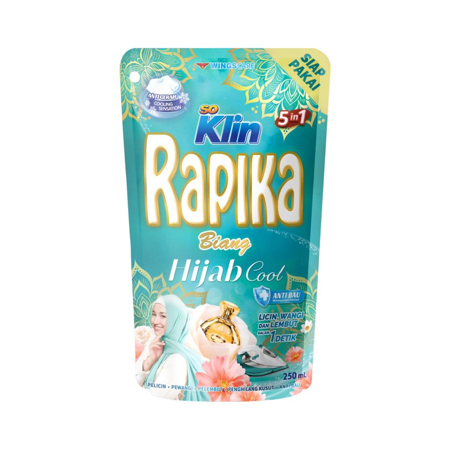 Rapika Biang Hijab Cool Pelicin Pakaian Pouch 250ml