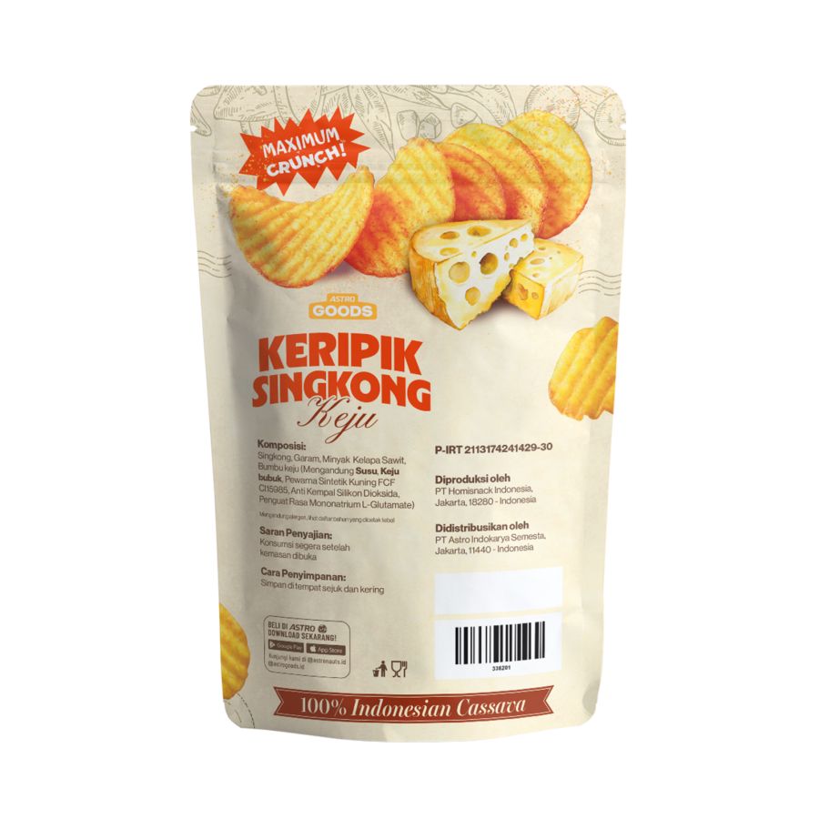 Keripik Singkong Bakar Keju Astro Goods 100gram