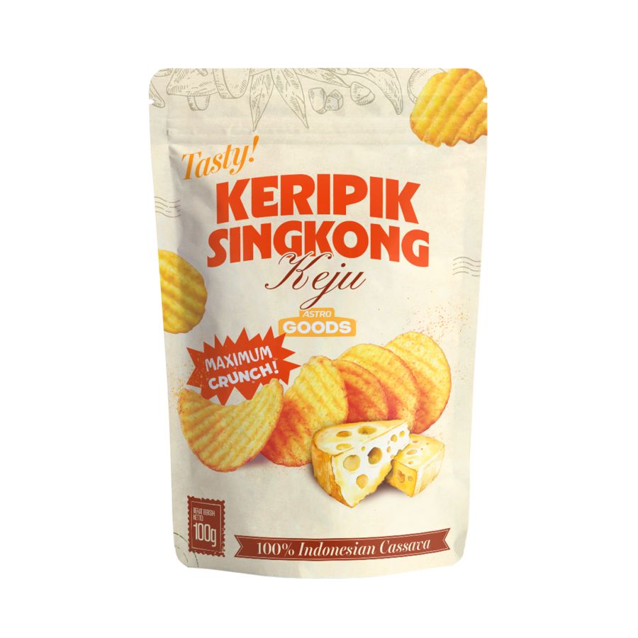Keripik Singkong Bakar Keju Astro Goods 100gram