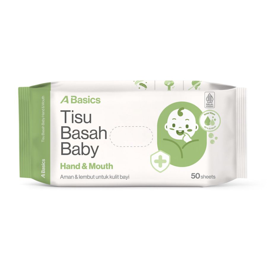 Tisu Basah Baby Hand and Mouth A Basics 50sheets