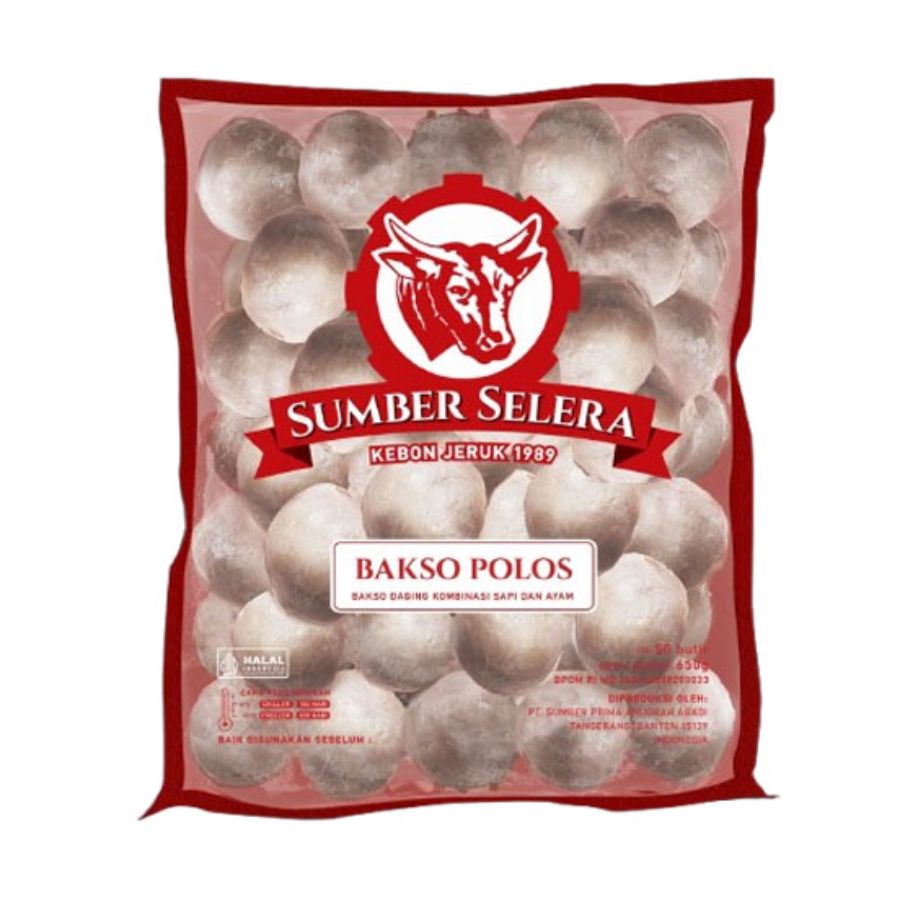 Sumber Selera Bakso Polos Daging Kombinasi Sapi dan Ayam 50 pcs 650gram
