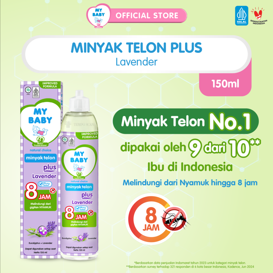 My Baby Miyak Telon Plus Lavender Perawatan Bayi 150ml