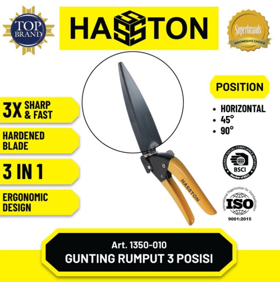 Hasston 1350-010 Gunting Rumput 3 Posisi
