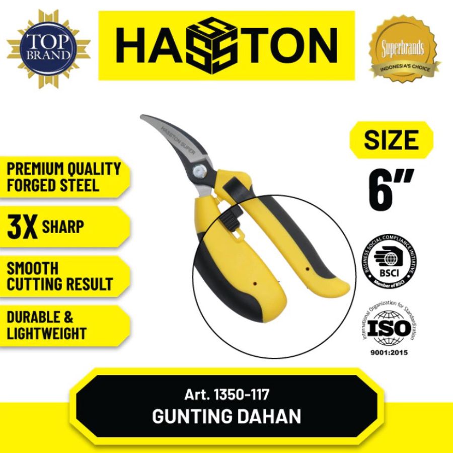 Hasston 1350-117 Gunting Bunga Lengkung 6 inch