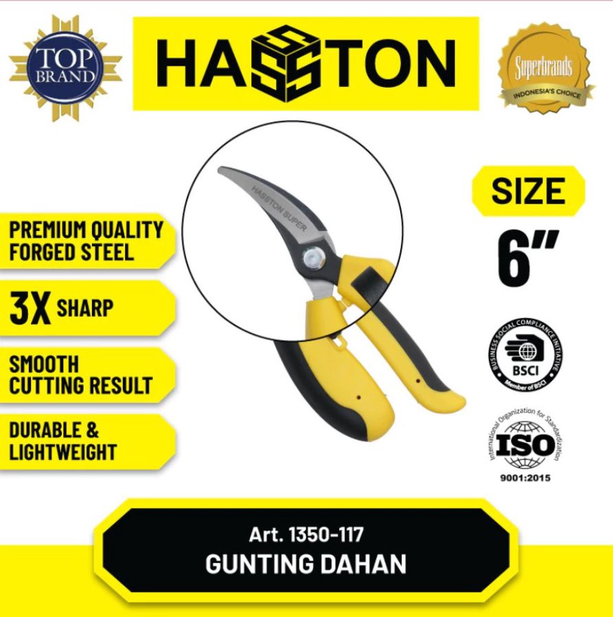 Hasston 1350-117 Gunting Bunga Lengkung 6 inch
