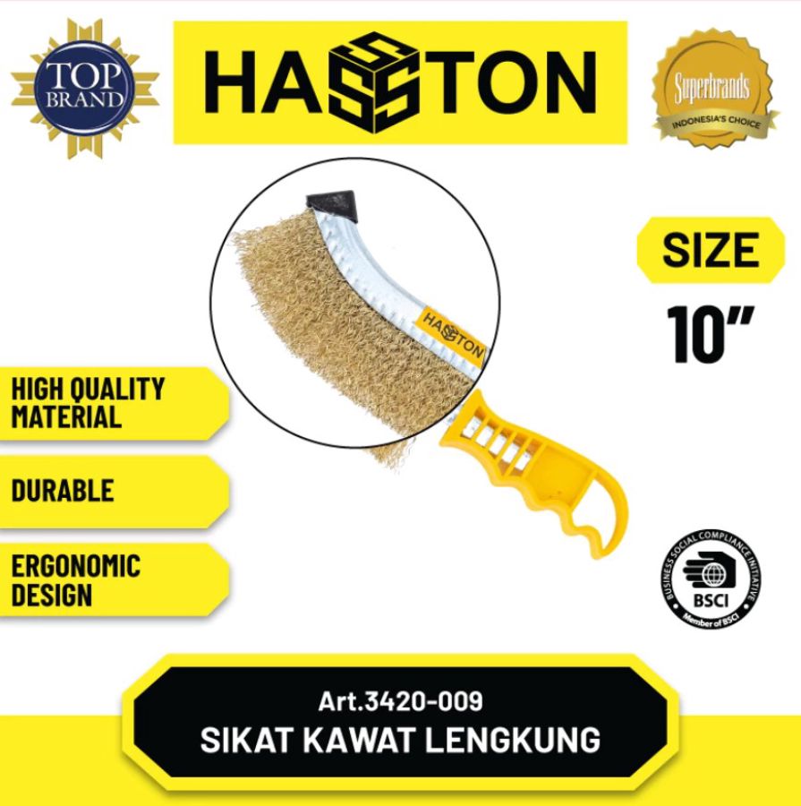 Hasston 3420-009 Sikat Baja 10inch