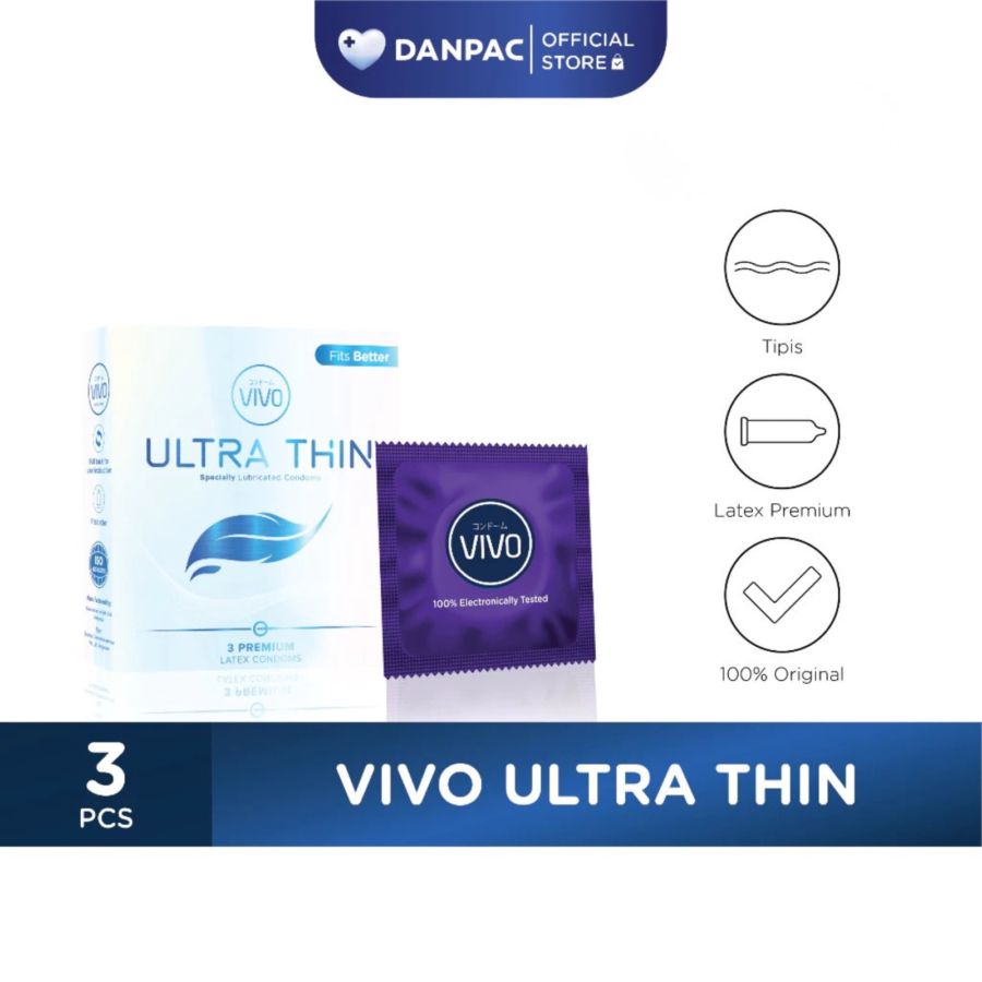 Vivo Ultra Thin Kondom Pria 3sachets