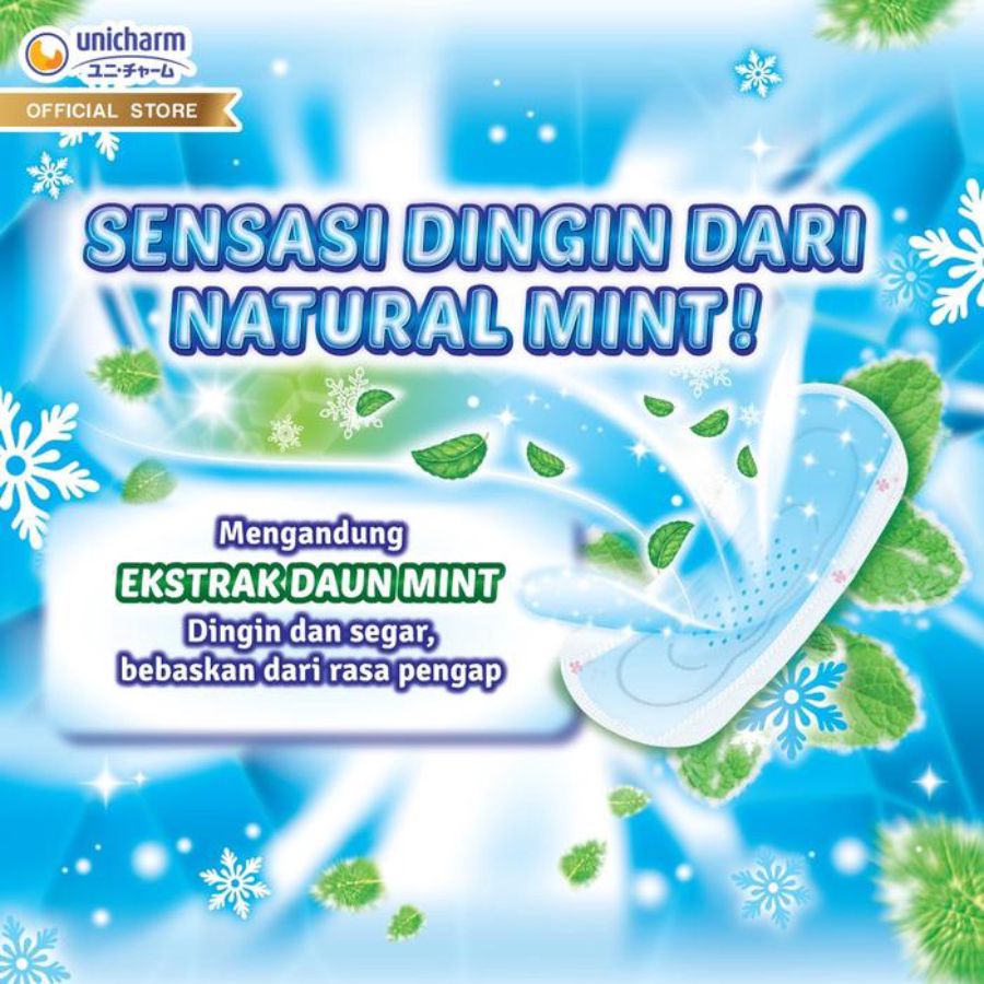 Charm Cooling Fresh Natural Mint Non Wing 23cm Pembalut Kewanitaan 24pads