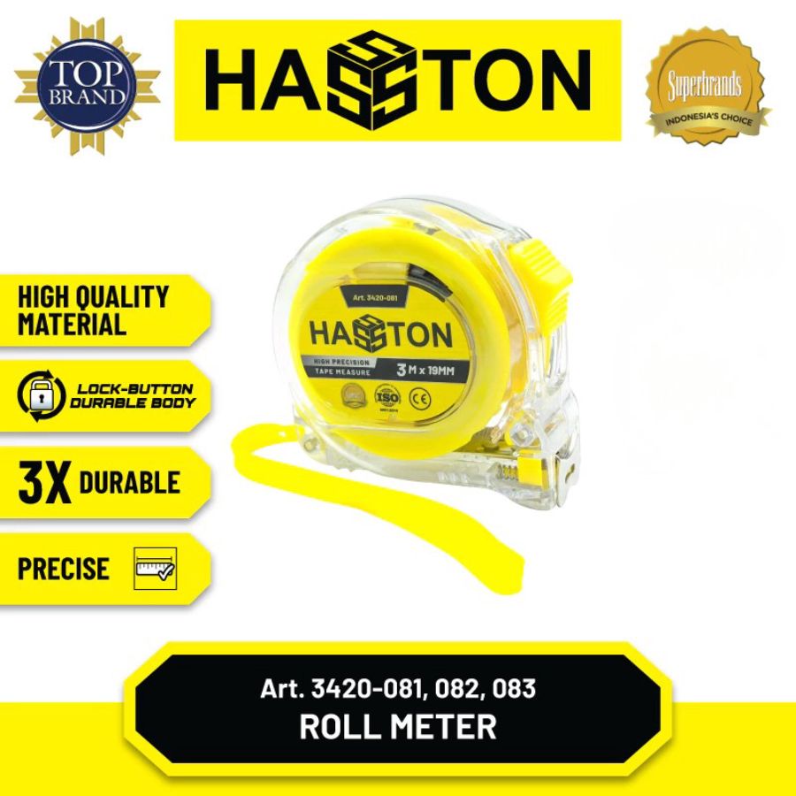 Hasston 3420 Model A Roll Meter Transparan 5x19mm