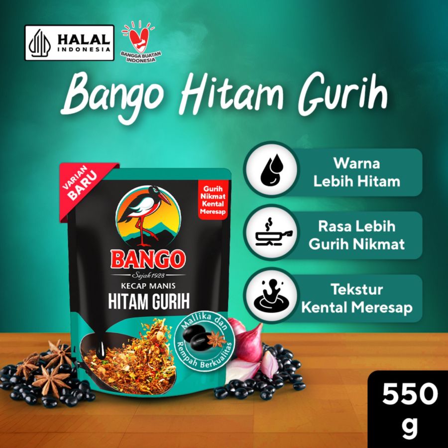 Bango Kecap Manis Hitam Gurih 550 gram