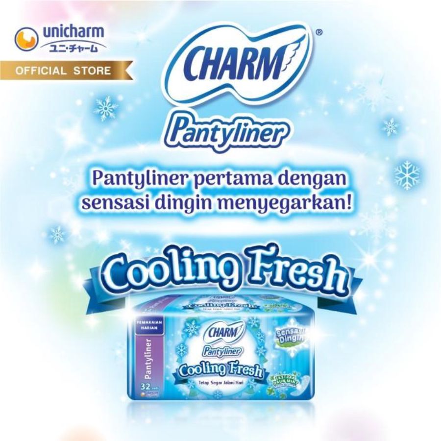 Charm Pantyliners Cooling Fresh Pembalut Wanita 32pcs