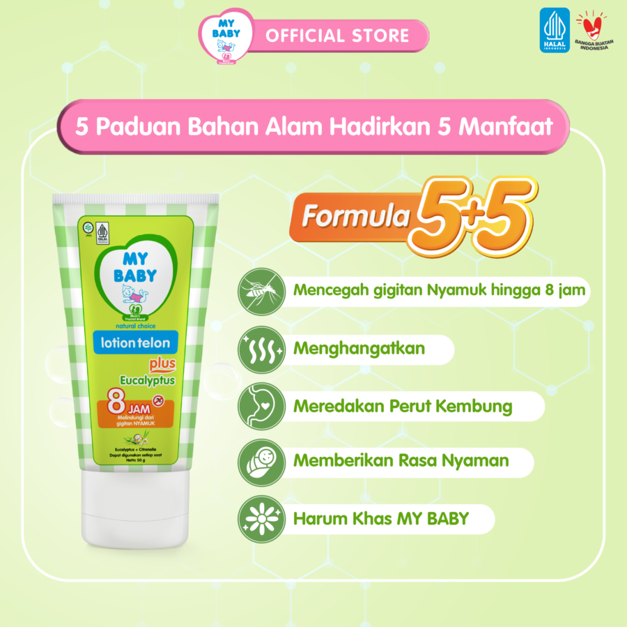 My Baby Lotion Telon Plus Eucalyptus Perawatan Bayi 50gram
