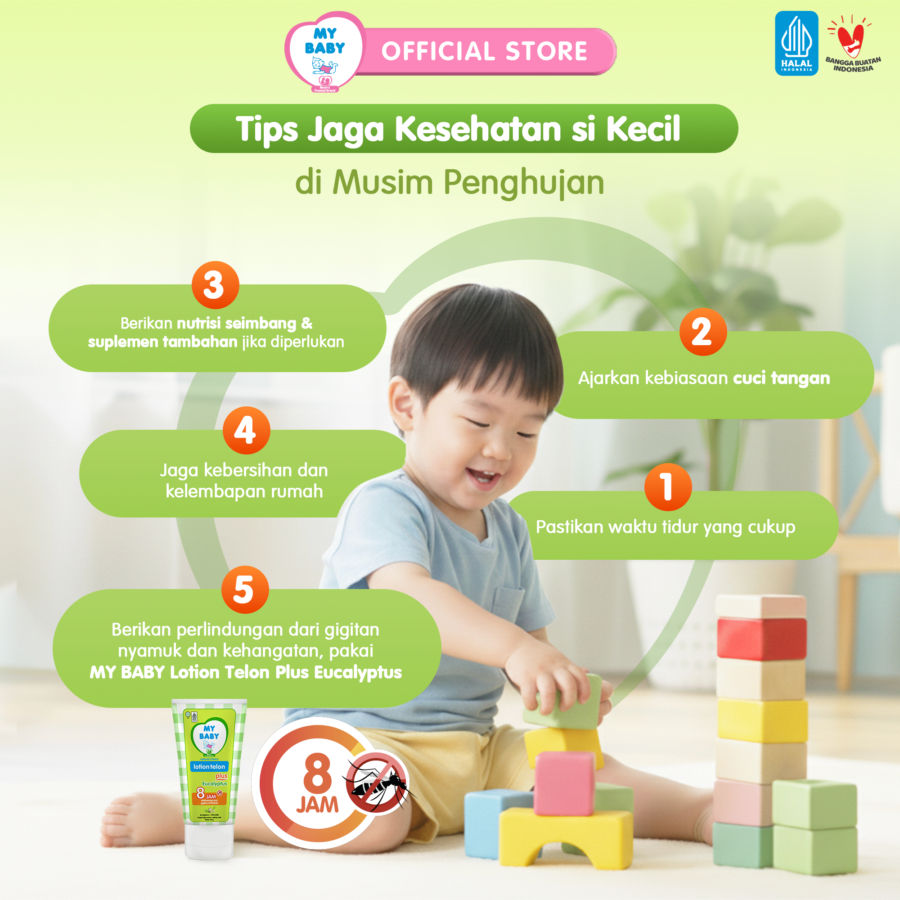 My Baby Lotion Telon Plus Eucalyptus Perawatan Bayi 50gram