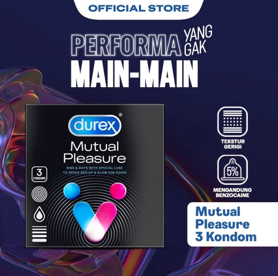 Durex Mutual Pleasure Kondom Pria 3sachets