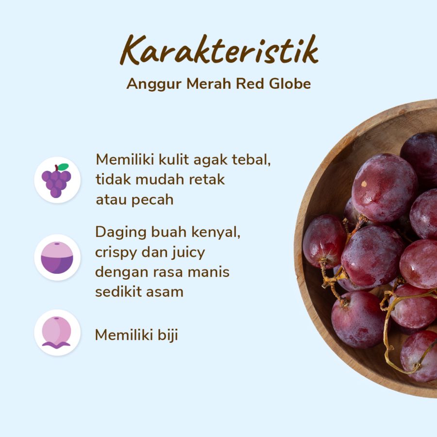 Anggur Red Globe Astro Farm 200-250gram