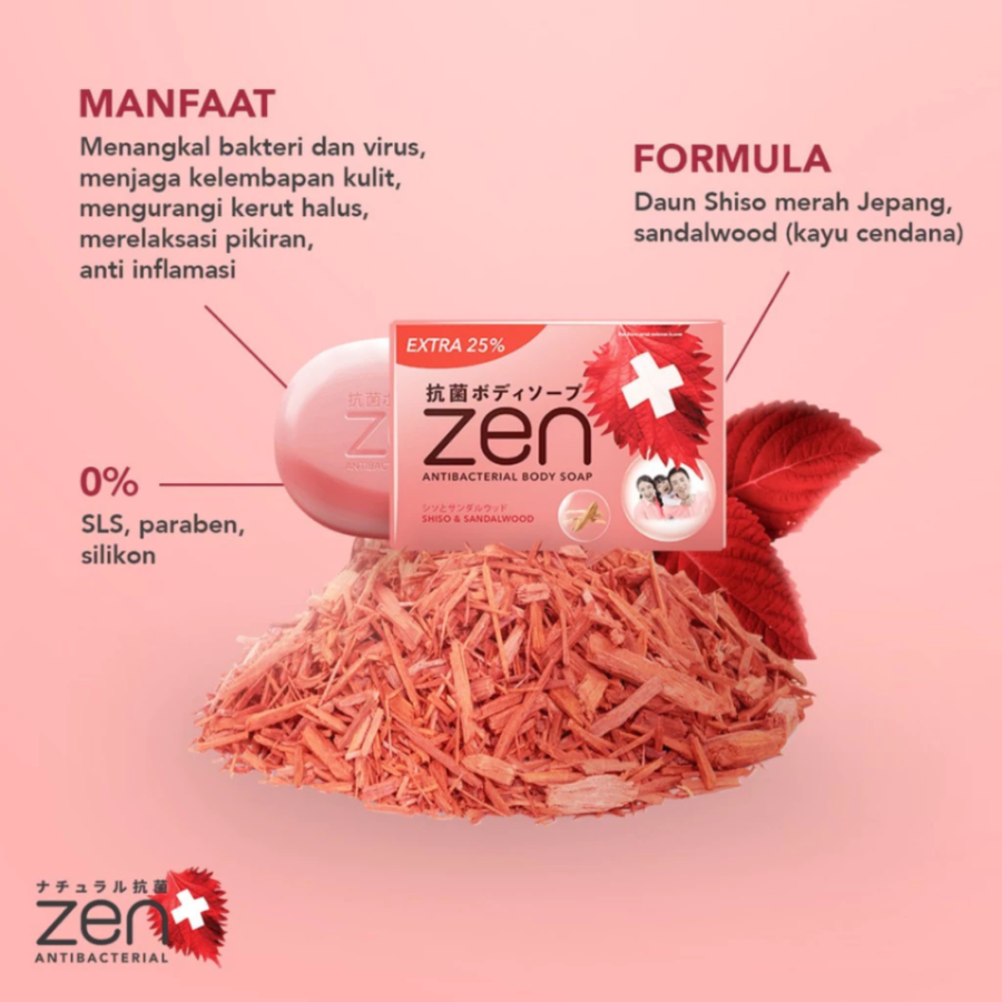 ZEN Shiso & Sandalwood Antibacterial Barsoap 70gram