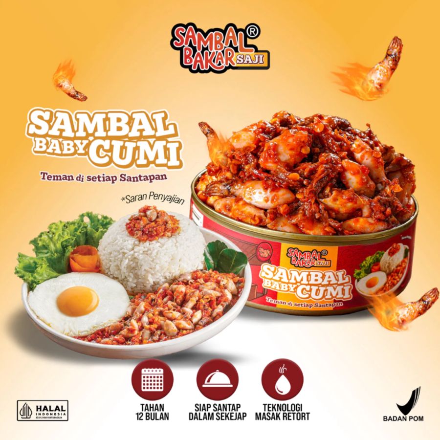 Sambal Bakar Saji Sambal Baby Cumi 140gram