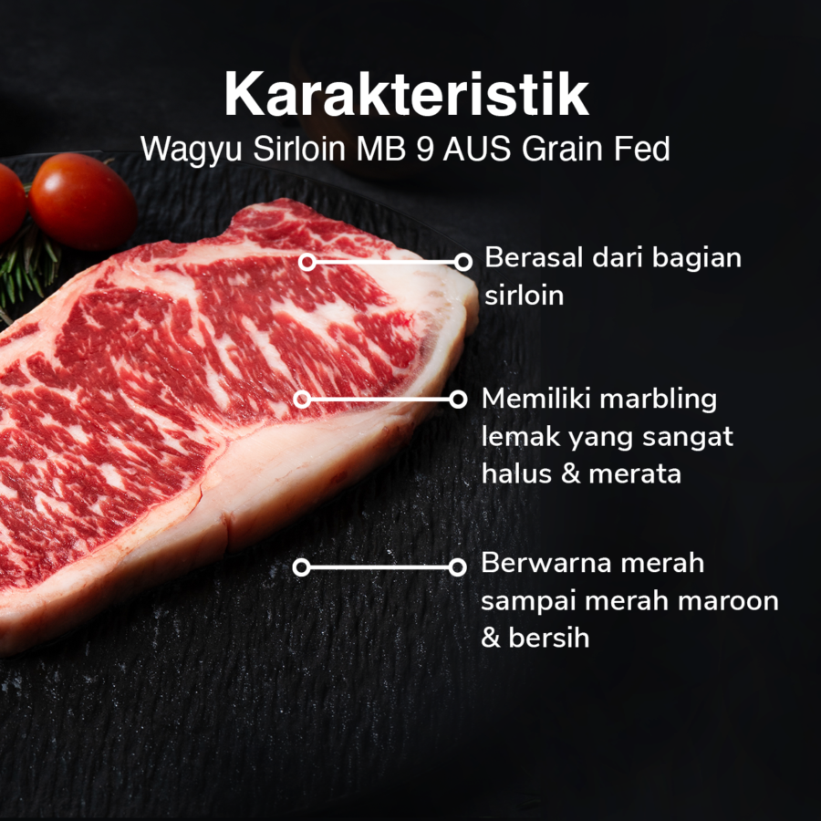 Wagyu Sirloin MB 9 AUS Grain Fed 200gram